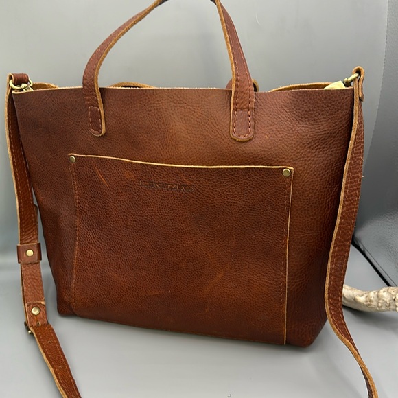 Portland Leather Handbags - Portland Leather Brown Leather Shoulder Bag